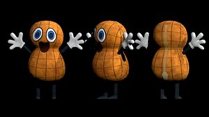3D Peanut Character Mascot model