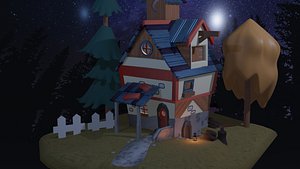 3D Casa de lenhador