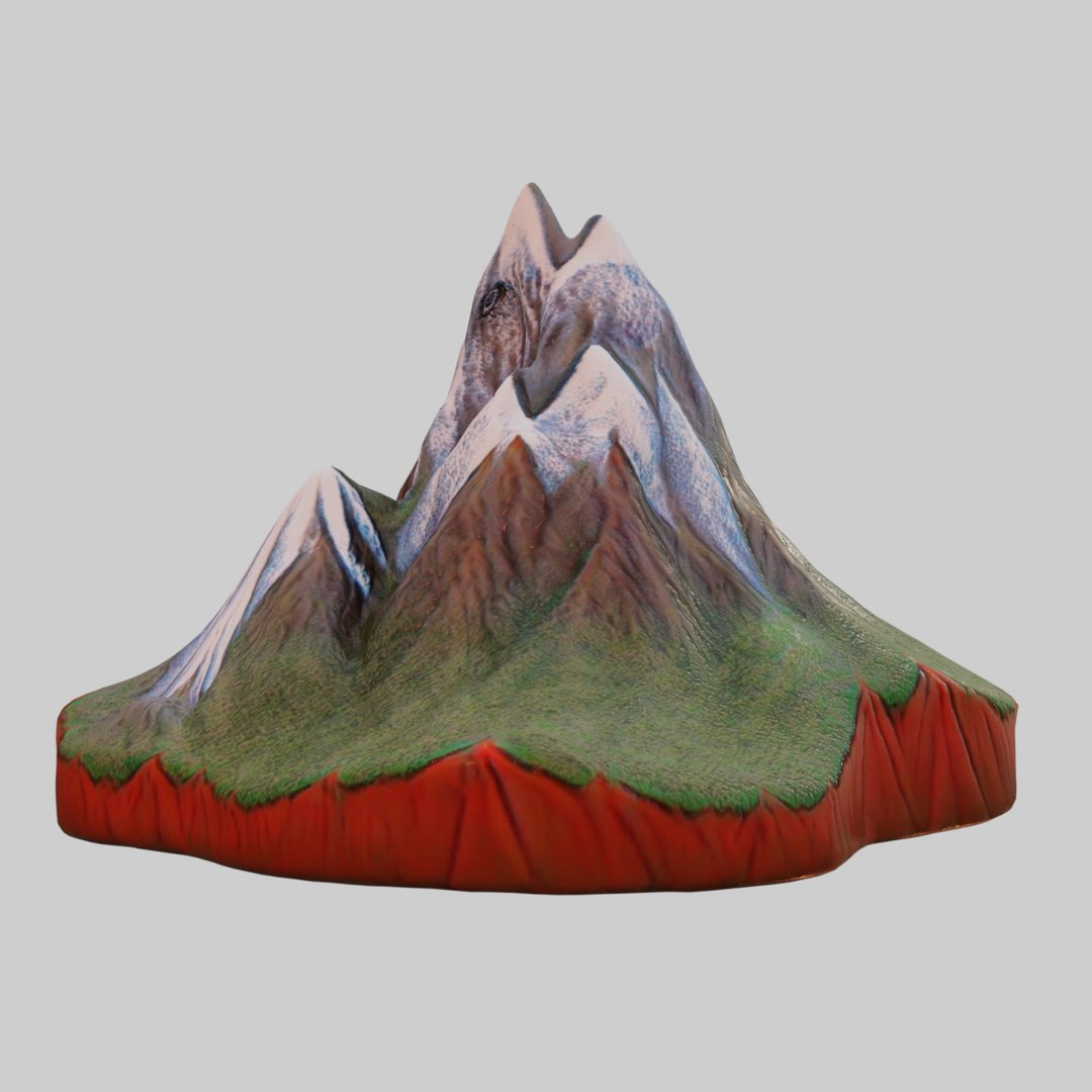 Ornamental Mountain Model - TurboSquid 2310266