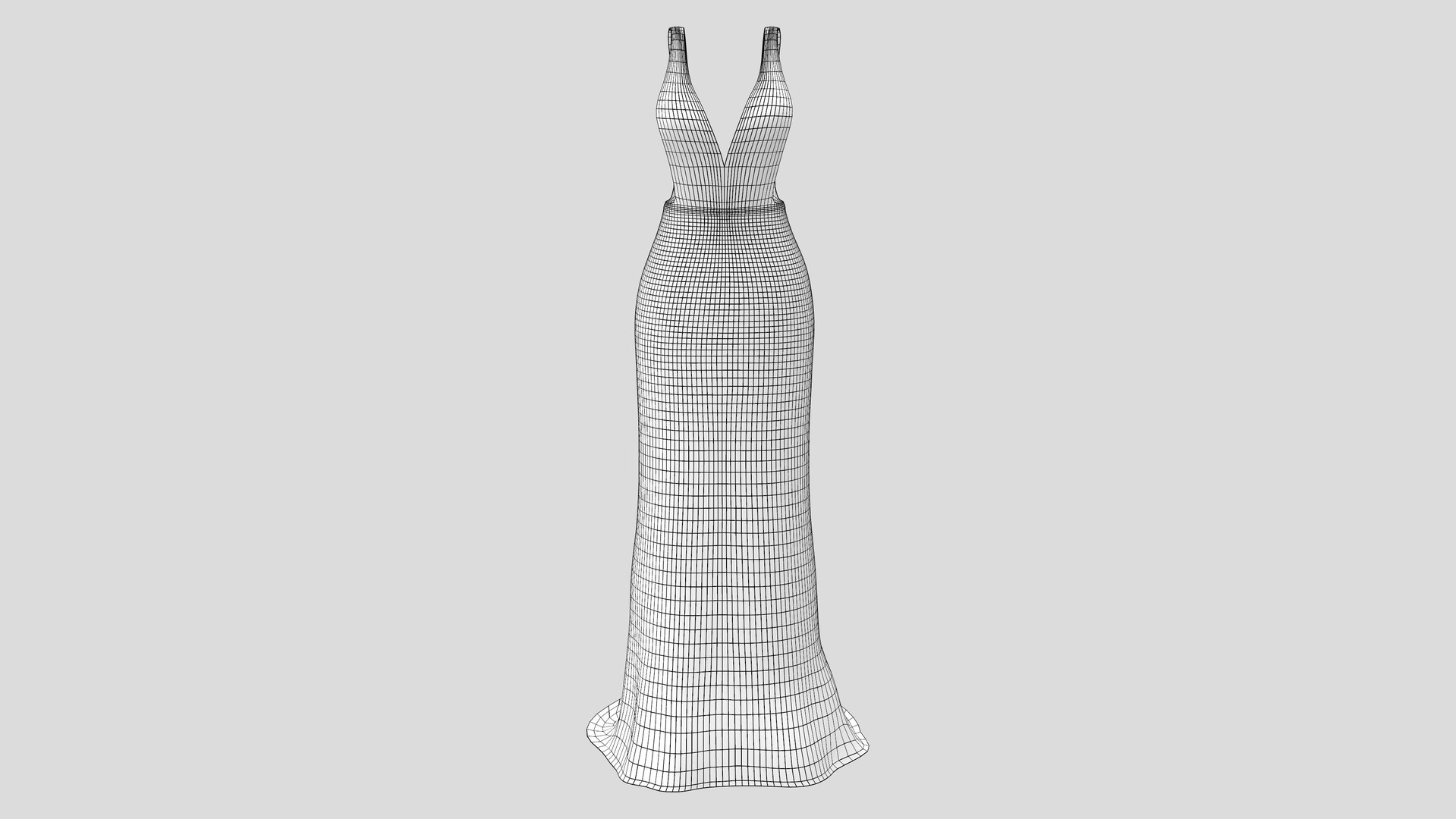 3D White Lace Gown Model - TurboSquid 1861353