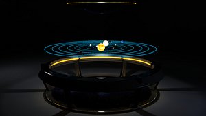 Solar System Hologram Platform 3D