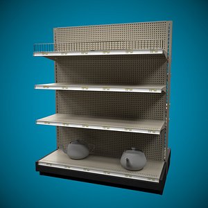 3D end cap shelves shelf model - TurboSquid 1419397