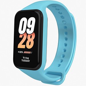 Xiaomi Smart Band 8 Active Blue 3D model