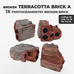 BrokenTerracotta Brick A 3D model