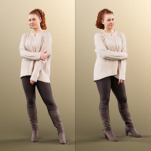 11718 Cora - Shy Young Woman Standing 3D model