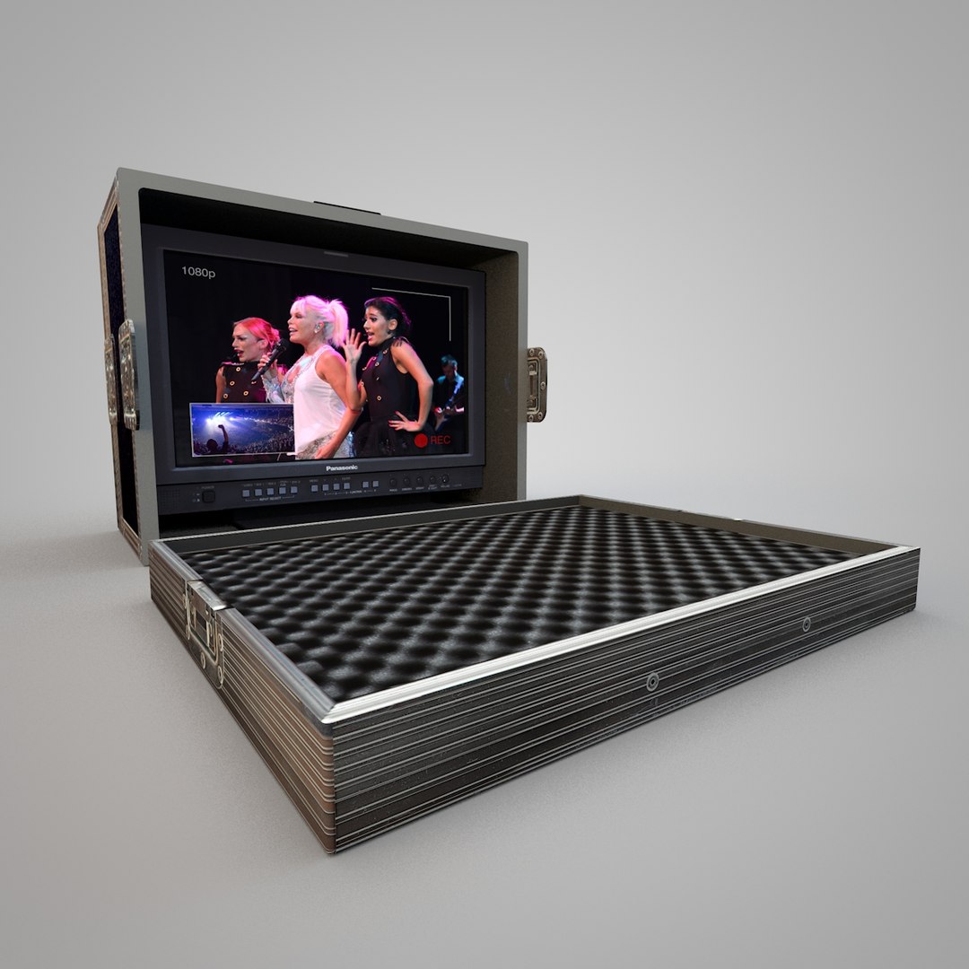 3d C4d Flight Case Monitor Hd