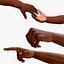 Afro American Man and Baby Hands Rigged for Cinema Collection