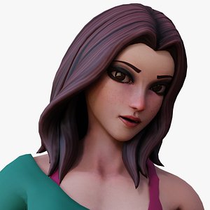 3D Violet Cartoon Character - TurboSquid 1601034