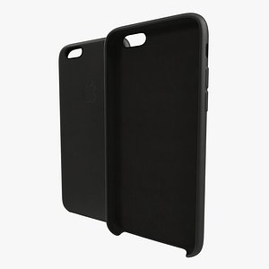 iPhone 6 Leather Case Grey 3D Model