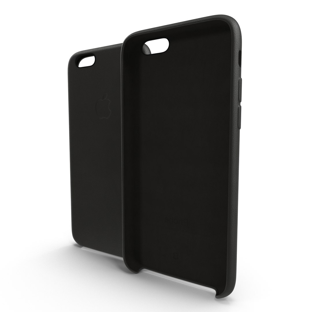 iPhone 6 Leather Case Grey 3D Model 3D model preview