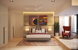 3D Big Bedroom model