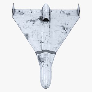 Aged White Geran-3 Shahed-238 Jet-Powered Kamikaze Drone