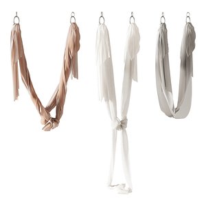 Pilates and yoga 3 airhammocks 3D model