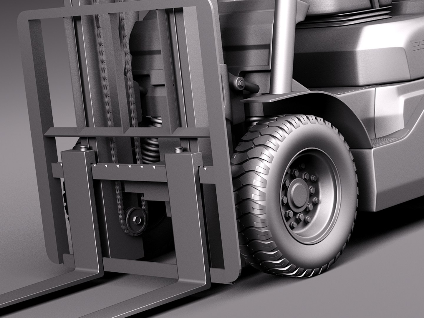 3d Toyota Lift Fork Model