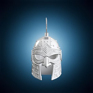 Tribal Iron Helmet 3D Print Model 3D model