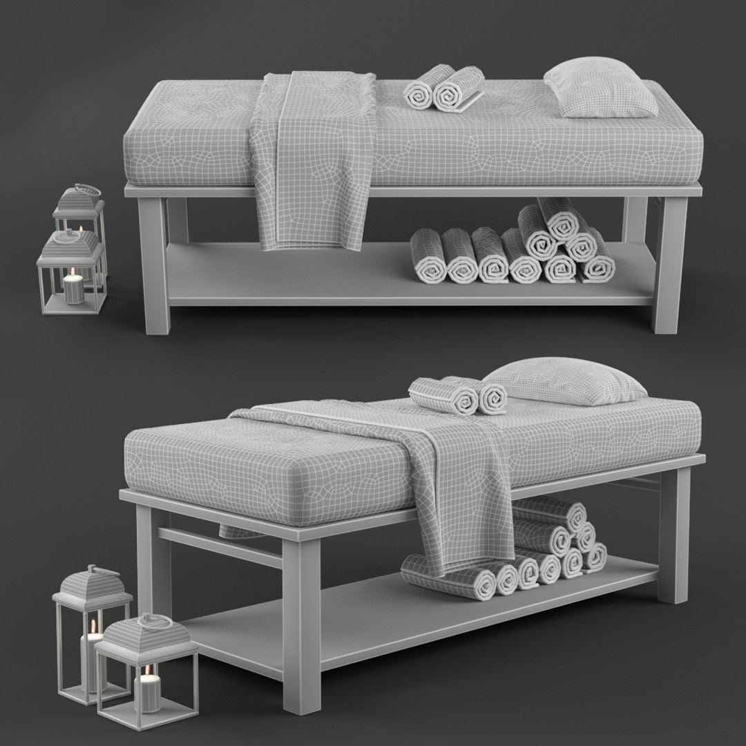 Spa Bed Massage Table 3d Model Turbosquid 1620022