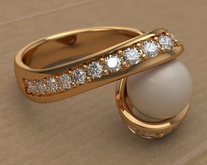 ring pearl 3D model