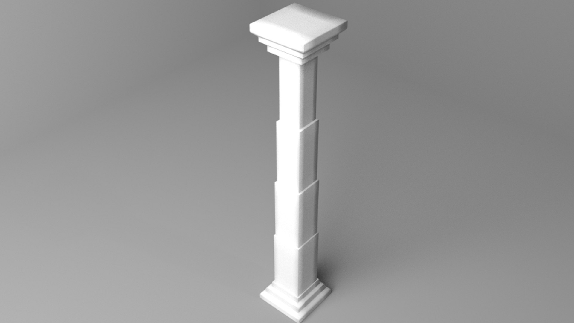 3D Pillar Square 4 - TurboSquid 1572718