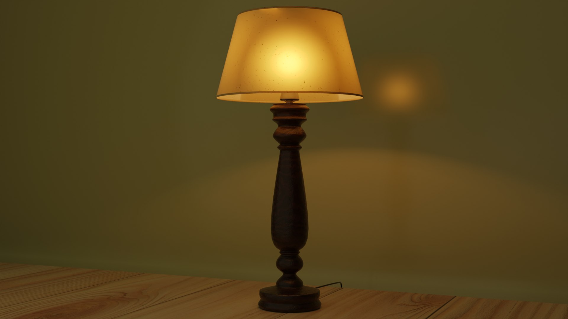 NORMAL WOODEN LIGHT LAMP FOR COMMON BEDROOM model - TurboSquid 1730687