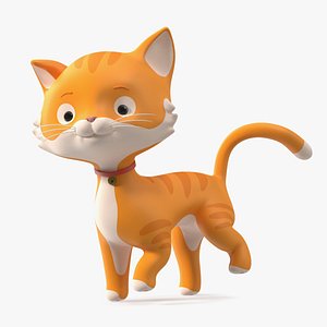 Funny and Cute Cartoon Cat Rigged for Maya model