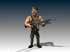3d model captain james animation