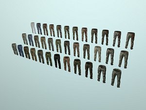 3D pants loose fit camouflaged