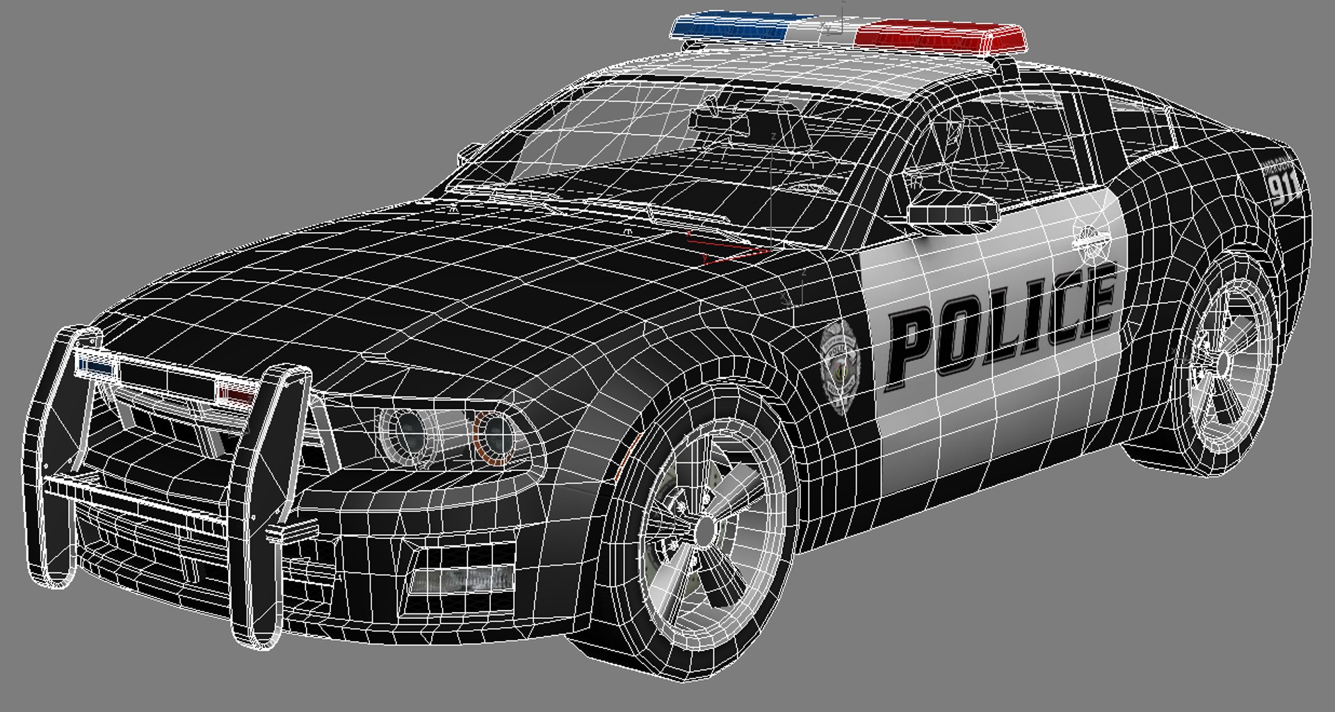 Generic Police Car Stallion 3d Model
