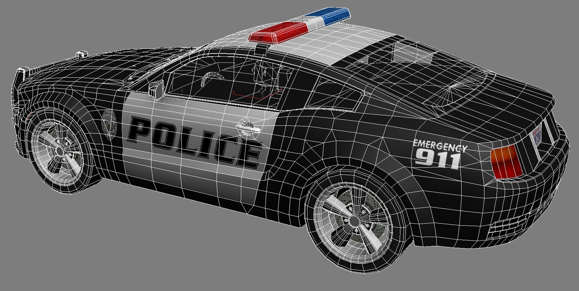 Generic Police Car Stallion 3d Model