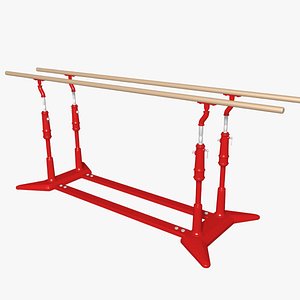 3D gymnastics parallel bars model