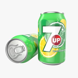 Aluminum Can 0.33 L 7up 3D Model