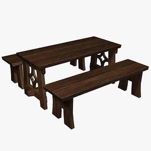 medieval furniture 3d 3ds