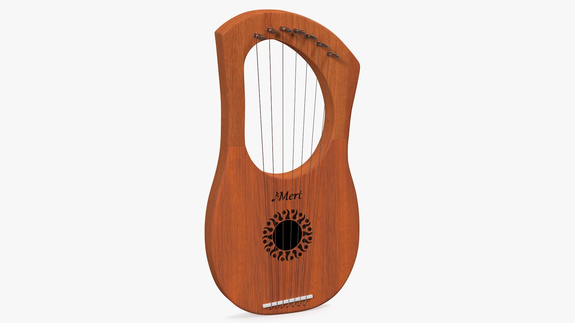 Donner DLH 001 Lyre Harp Mahogany 3D model preview
