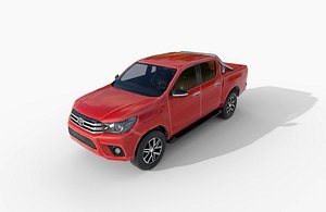 Low Poly Car - Toyota Hillux Double Cab 2015