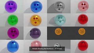 3D bowling ball model