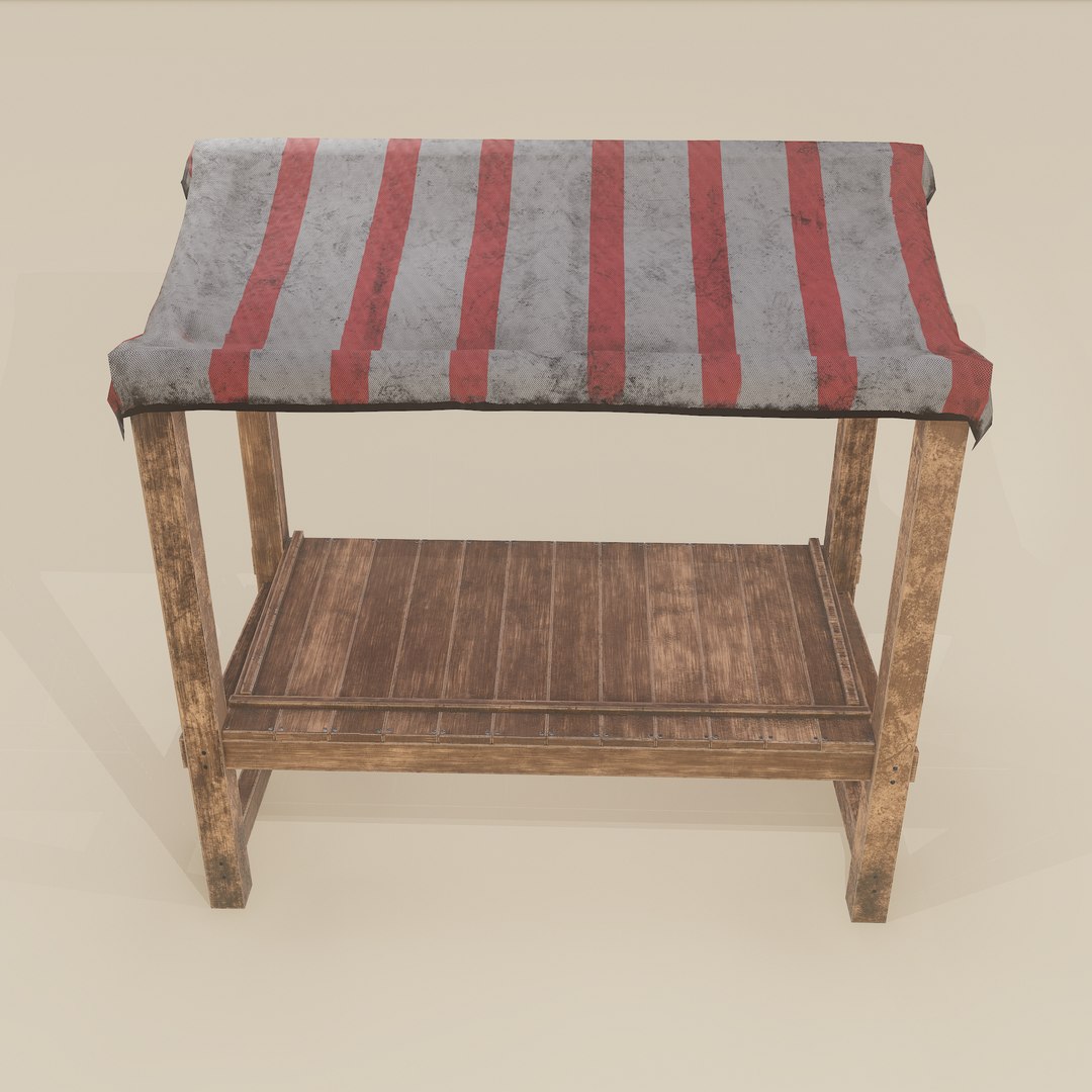 3D Model Merchant Stall - TurboSquid 1408567