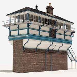 3D model Train Signal Box