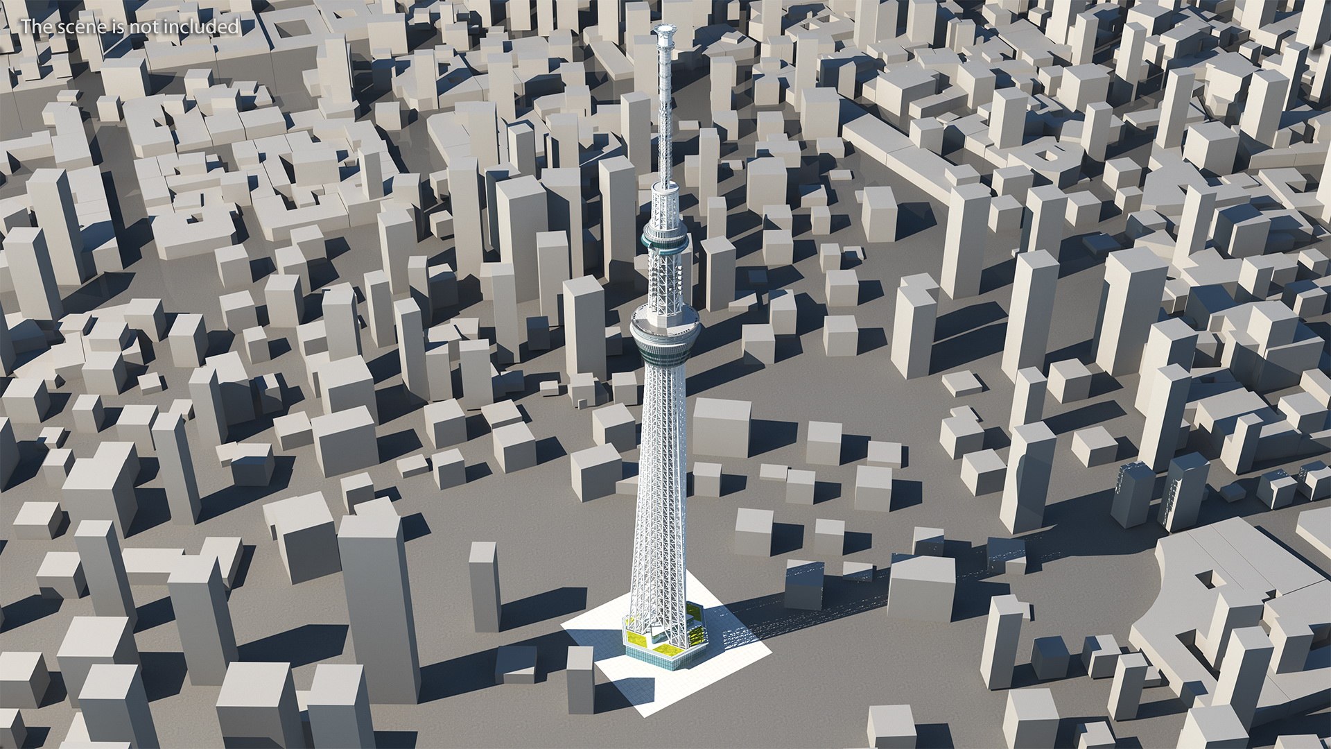 Spire and Antenna System 3D model preview