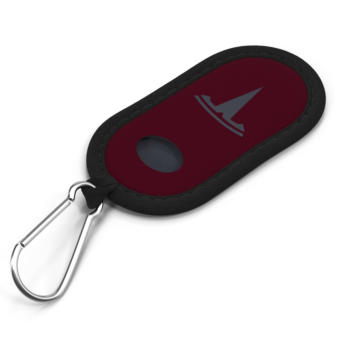 Tesla S Key Fob Red Cover 3D model preview