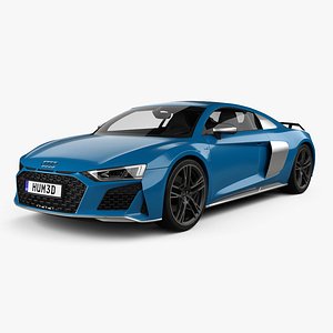Audi R8 V10 coupe with HQ interior 2019 3D