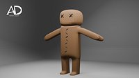 Patchy Creepy Cute 3D Doll Model Horror Character