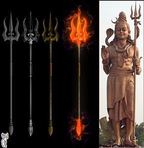 free shivaya trishula 3d model