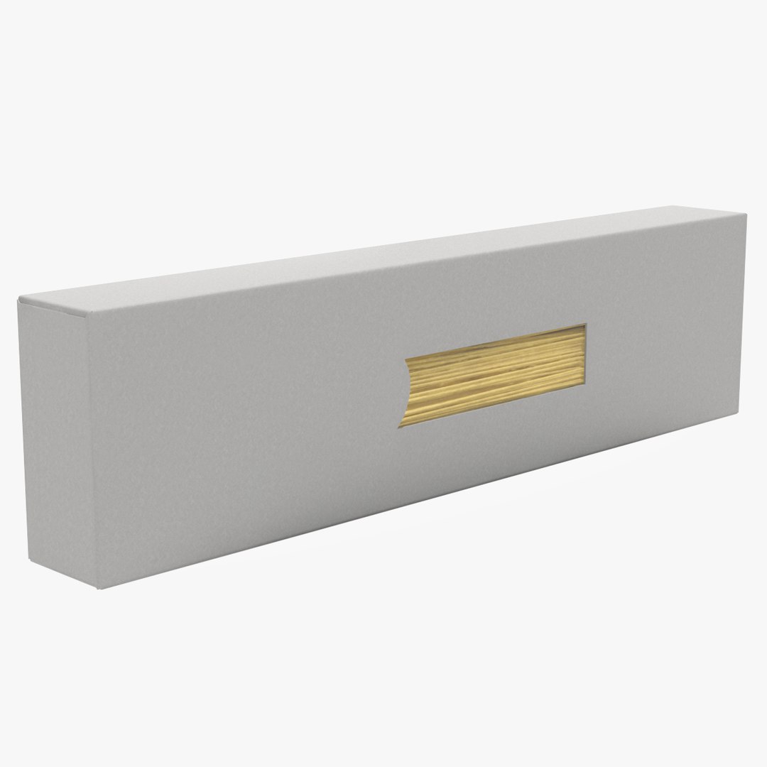 Spaghetti Pasta Box Template 3D model preview