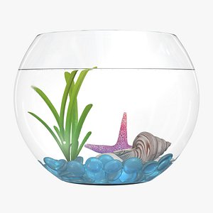 Fishbowl Glass for Goldfish Aquarium 8K 3D