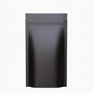 3D model Mylar pouch plastic bag mockup 06