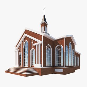 church chapel building 3D