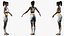Dark Skin Fitness Woman Rigged for Cinema 4D