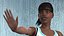Dark Skin Fitness Woman Rigged for Cinema 4D