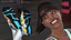Dark Skin Fitness Woman Rigged for Cinema 4D