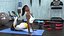 Dark Skin Fitness Woman Rigged for Cinema 4D