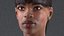 Dark Skin Fitness Woman Rigged for Cinema 4D